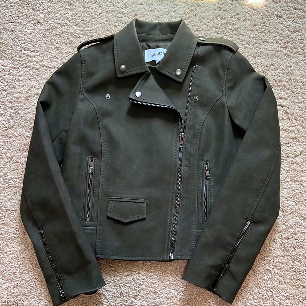 BB Dakota - Faux Leather Moto jacket -XS